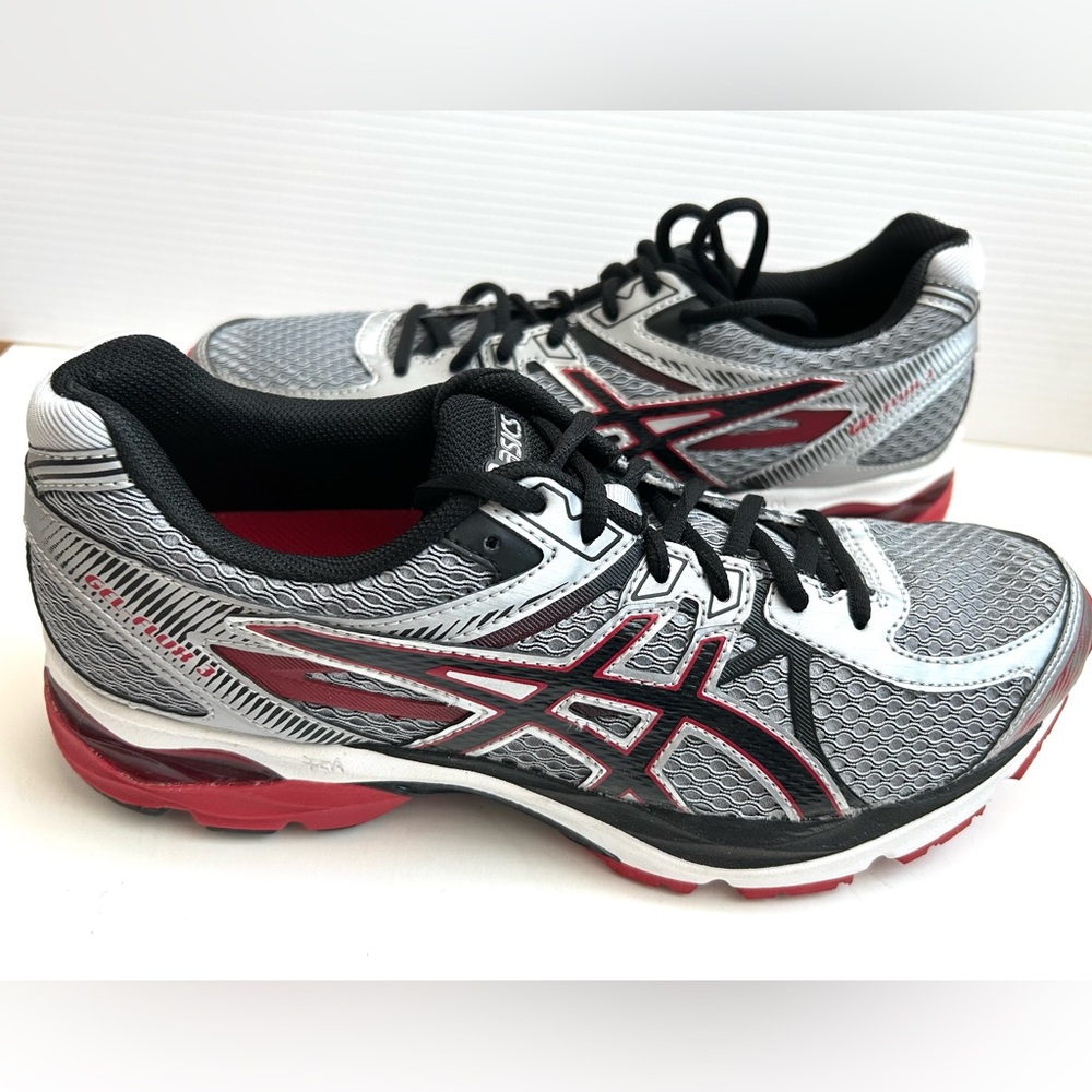 ASICS shoes men’s Gel Flux 3 silver red shoes shoe men's ASICS shoes size 8